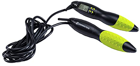 ENERGETICS 253324 Unisex – Erwachsene Springseil Digital, Black/Yellow, One Size