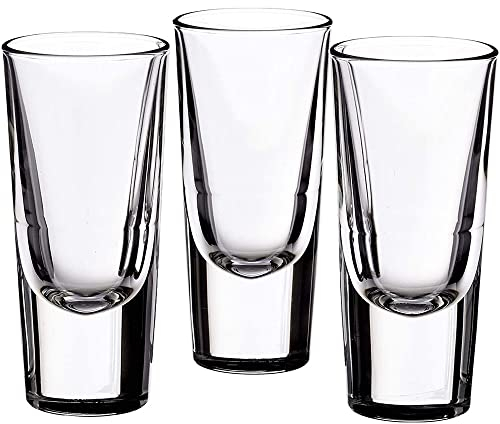 Bicchiere per amaro liquore con linea calibrata in vetro Bormioli Rocco da casa fornitura pub bar ristorante-Set 6 bicchieri liquore