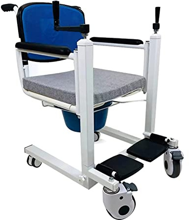 Elevador para Silla De Ruedas,Gruas para Personas Mayores,Baño Sillas De Ruedas,Silla De Baño con Inodoro para Ancianos Discapacitados Silla de WC con Reposabrazos Altura Ajustable