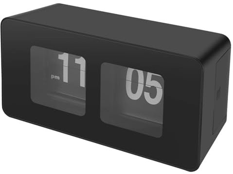 NIZEAMI Automatic Retro Flip Digital Desk Clock - Classic Nostalgic Table Page Turning Display for Bedroom, 23A