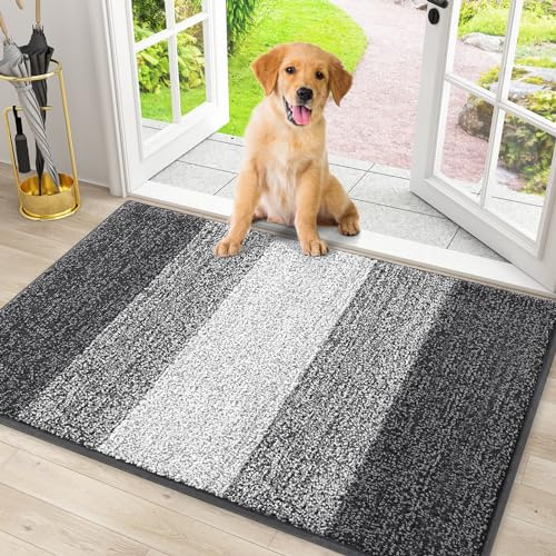Smiry Dog Door Mat for Muddy Paws, Absorbs Moisture and Dirt, 30x20 Inches