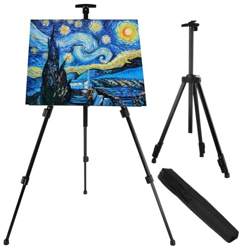 ASelected Artist Easel for Painting with Carry Bag,Adjustable Height 20 to 66 Inches,Metal Easel Stand for Tabletop Or Floor,Painting Stand Holder for Picture Canvas Art for Wedding & Displaying