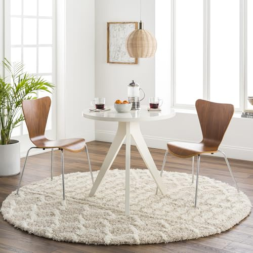 Livabliss Dubai Shaggy Berber - Flauschiger groß für Wohnzimmer, Esszimmer, Schlafzimmer, Langflor Hochflor e flauschig - 160cm, Wohnzimmer in Creme, Hellbeige