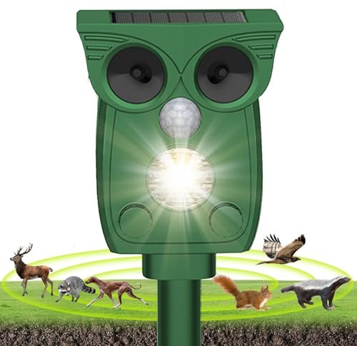 Ultraschall Katzenschreck, Solar Katzenschreck für Garten, USB, vertreibt Tiere im Freien wie Katzen, Ratten, Hunde, Vögel, Füchse, Solar-Ultraschall-Katzenvertreiber