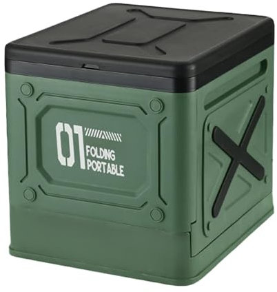 Toilette da campeggio, portatile, per adulti, compost, da viaggio, pieghevole, da pesca, da campeggio, con coperchio, per auto, barca,