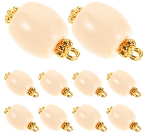 BELLIFFY Botones Vintage Redondos de Resina Color Beige 12Mm Juego de 10 Piezas Diseño Floral para Camisas Blusas y Prendas Tradicionales Chinas como Cheongsam y Hanfu Ideales para