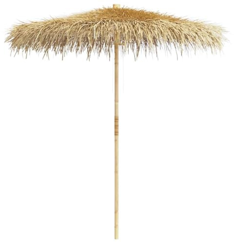 Solivagant Parasol en Bambou avec Toit en Feuille de bananier 210 cm,(13.5 KG)