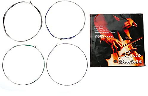 Qqmora IRIN Cello Strings V80 Professional Ståltråd för Cellotillbehör, Hållbart och Sött Ljud, 4-pack