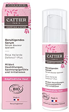 Cattier Beruhigendes Serum mit rosa Heilerde, empfindliche Haut, Naturkosmetik, 30 ml