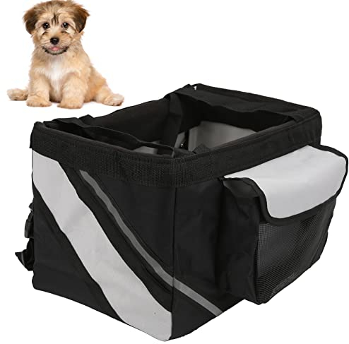 FOLOSAFENAR Hundekorb für Fahrräder , leicht zu reinigen , verschleißfester Hundefahrradkorb , Oxford Stoff , leicht zu zerlegen , 38 x 28 x 25 cm , für kleine Hunde , für Katzen