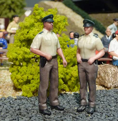 Slotcar 2-STÜCK FIGUREN Polizei Beige/Grüne Uniform