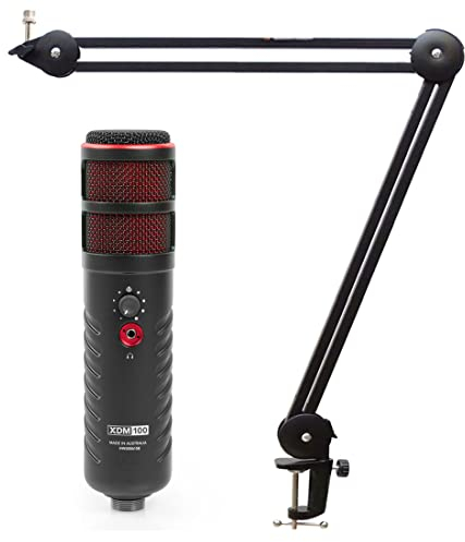 Rode X XDM-100 - Micrófono de altavoz USB y trípode articulado keepdrum MS138