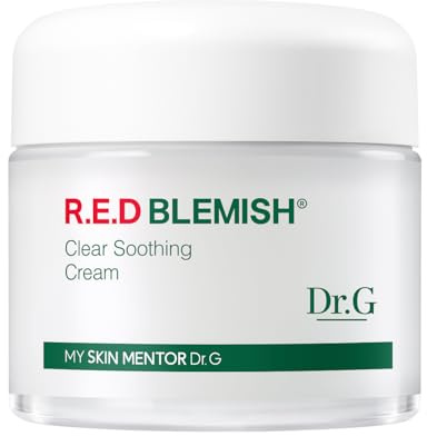 Dr.G Red Blemish Clear Lenitiva, 70 ml, crema idratante di recupero per pelli sensibili soggette all'acne; idratante lenitivo alla cica, cura della pelle coreana, Kbeauty, K Beauty, Korean Beauty