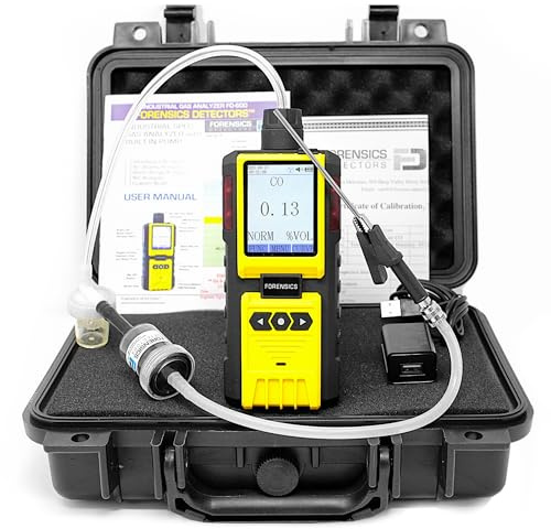 Analizador de CO para Gases de Escape by Forensics | Motocicletas, montacargas y Motores pequeños | EU Certificado de Calibración | 0–2% CO
