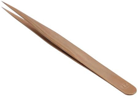 Pinzas Puntiagudas, Pinzas de Bronce Fosforado No Magnéticas, Herramienta de Precisión de Sujeción Antideslizante para Relojeros, Fabricación de Joyas con Durabilidad y