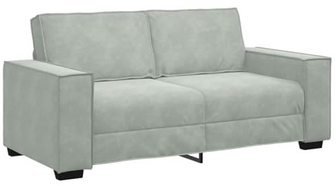 vidaXL 2-Sitzer-Sofa Hellgrau 140 cm Samt