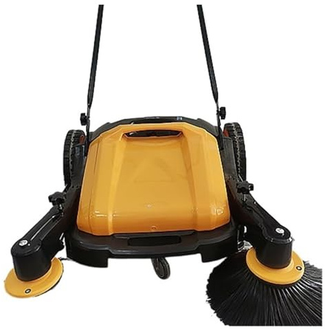 BADIKA Barredoras manuales de Empuje Barredora de Calles de Empuje sin Motor de 55L, 70L y 80L, Gran Capacidad, for Exteriores, con Asiento for Conductor.(105Cm no Skylight)