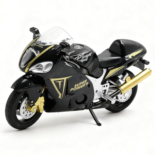 CLKDPNO Alloy Motorbike Toy Mini Motorbike Simulation Motorcycle Modern Pull-Back Vehicle Toy for Child Intellectual Motorcycle Model Collection Hobby Toy Gift Racing Model Decoration - Black