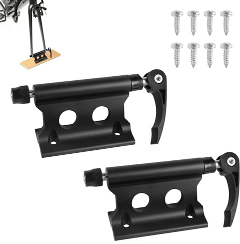 SUPAWAY 2 Supporti per forcella per bicicletta, forcella anteriore, clip fissa, supporto per forcella in lega di alluminio con sgancio rapido, Accessori per trasporto,viaggi,attività all'aperto (Nero)