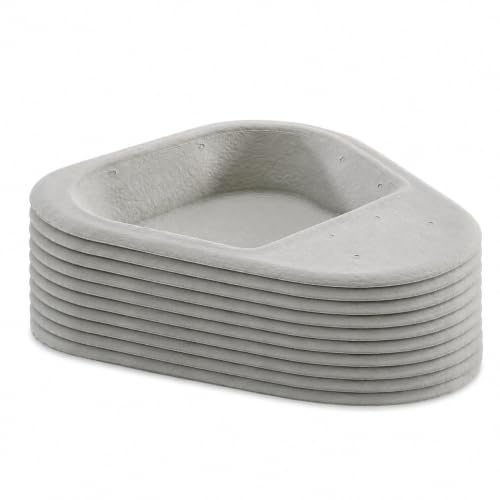 IndustraCare Disposable Slipper Bedpans – Pack of 10 | Pulp Moulded Bed Pan Liners | Low-Profile Slipper Design for Patient Comfort | Single-Use Healthcare & Care Home Bedpans | Made in Britain, Hygiene & Infection Control for Hospitals, Care Homes & Home Care