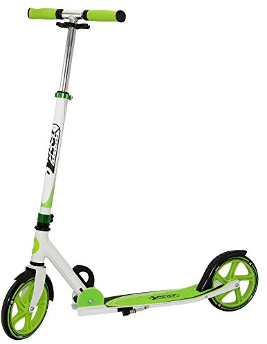BEST SPORTING Scooter 205er Rolle, City-Roller aus Aluminium mit ergonomischen Griffen (weiß/grün)