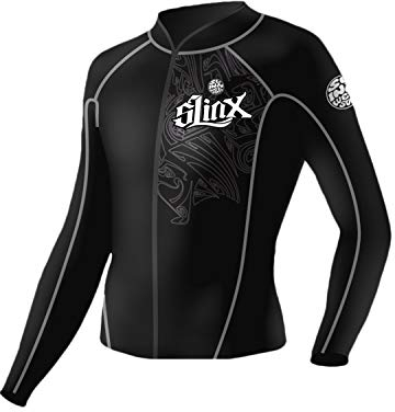 PAWHITS Neoprenanzug Thermo-Neopren Jacke 2 mm Lange Ärmel Sportanzug für Damen und Herren Unterwasserschwimmen Surf Strand Snorkeling Erwachsene XL Schwarz