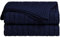 sourcing map Soft 100% Cotton Knitted Throw Blanket for Sofa and Couch, Lightweight Cable Knit Blanket, Home Decorative Blanket, Navy Blue, 50 x 60