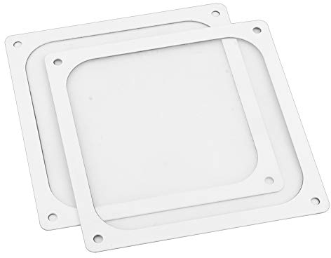 S SIENOC 2 x 120 * 120mm Weiß Lüfterabdeckung mit Ultra-feinem Staubfilter, Schwach magnetisch Montage (2 x Staubfilter, 120 * 120mm, Weiß)