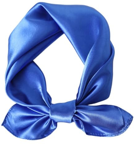 MAIRY Bandana Satin Silk Scarf for Women Square Plain Shiny Soft Lightweight Neckerchief Wrap Pure Wrapping Sleeping Headscarf SF-M62