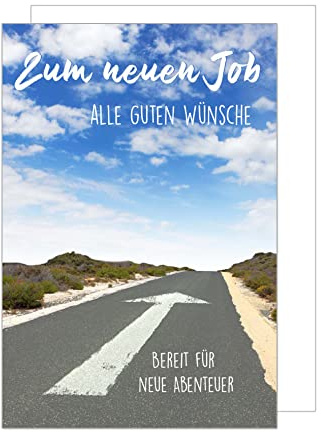 Edition Seidel Carte de vœux de qualité supérieure pour nouvel emploi - Avec enveloppe - Carte de vœux pour un nouveau travail - Carte de vœux pour homme et femme (NJO104 SW023)