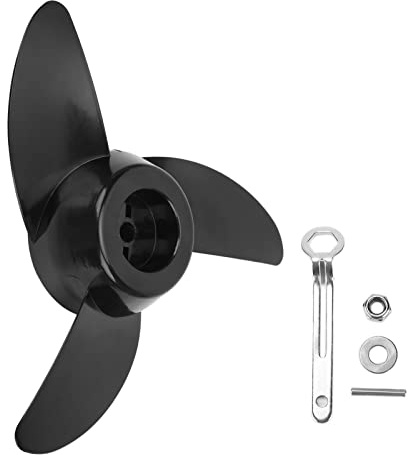 Hélices de Moteur de Bateau, Kit D'hélice Hors-bord électrique, 3 Pales Fonctionnent Sur des Moteurs de 12 et 24 Volts Accessoires de Moteurs de Pêche à la Traîne de 28 Lb, 36 Lb, 46 Lb 12 V 24 V
