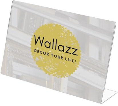 WALLAZZ Espositore acrilico trasparente 18x24 con Supporto - Porta Menu Trasparente - Portafoto Da Tavolo Orizzontale - Espositore Pubblicitario - Cornice Orizzontale per Brochure, Depliant, Volantini