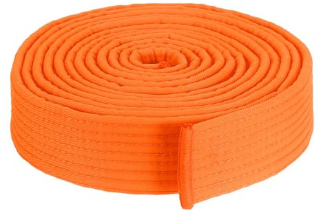 PATIKIL Cintura di Rango Colorata Taekwondo 1,6 x11,8 Piedi 3,6m, Cintura da Karate Judo Arti Marziali in Cotone per Insegnamento Allenatore, Arancione