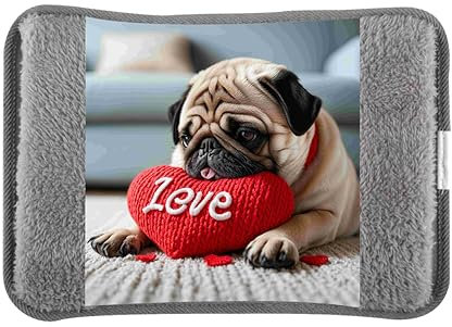 Electric Hot Water Bottle with Soft Plush Lining; 500W; Max Temperature 75°C; Useful as Hand Warmer and Footwarmer; Ideal for Reducing Muscle, Dorsal and Menstrual Pain