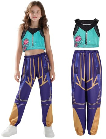 Efymosce Déguisements Demon Hunters pour Enfant, Rumi Hunters Costume Filles, Costume de Chasseurs de Démons pour Carnaval Halloween Party Anniversaire Masquerade Costume