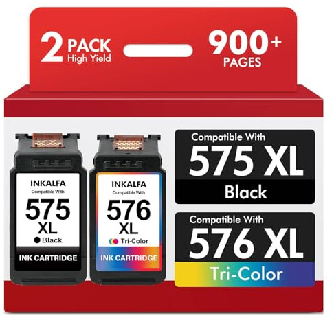 Cartouche 575 576 TR4755i TS3551i TS3750i pour Canon 575 et 576 XL Encre