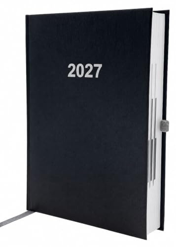 Buchkalender Chefplaner A5 1 Tag 1 Seite auch sonntags (2027 schwarz)