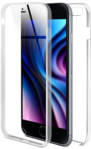 ONEFLOW Touch Case für iPhone 6s / iPhone 6 Hülle 360 Grad Komplett Schutz beidseitig, Handyhülle mit Displayschutz, TPU Schutzhülle durchsichtig vorne und hinten stoßfest, Klar