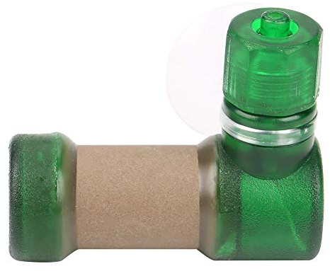 Pssopp Diffuser CO2 Aquarium Diffusor CO2 Diffusor Zerstäuber Einfach Kohlendioxid Diffusor Super diffusem Effizienz mit Saugnapf für Aquarien(Grün L)