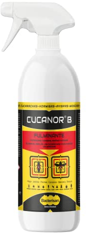 BACTERISAN Cucanor B 750ml | Spray Insecticida de acción fulminante contra todo tipo de insectos rastreros y voladores (hormigas, chinches, pulgas, avispas y especialmente cucarachas).