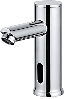 Homssy Elektronischer Waschtischarmatur S2, Wasserhahn mit automatischem Sensor für 2 Gewässer (heiß und kalt)