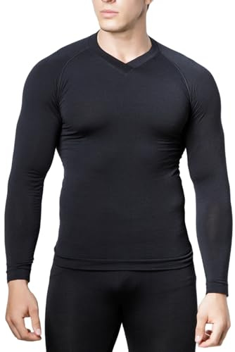 Relaxsan Zero 3420 (Svart, XXL) Tröja Termisk Herr Lång ärm V-hals Merinoull