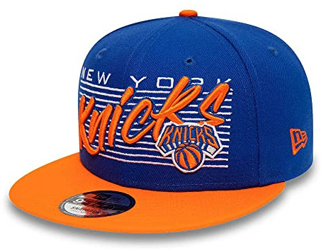 New Era 9Fifty NBA Properties Knicks KepsEra Herrar - flat brim hatt basebollkeps snapback cap med skärm Vinter Höst Vår Sommar Sommar-Vinter - M/L (57-59 cm) blå-orange
