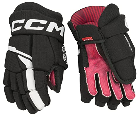 CCM Next Eishockey Handschuhe Junior (Schwarz/Weiß, Größe: 11)