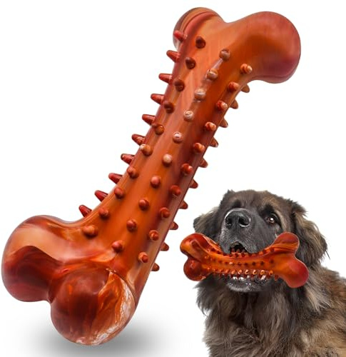 Autoau Juguetes para Perros Masticadores Agresivos de Razas Grandes Hueso Interactivo Perro, Juguetes Perro Indestructible de Caucho Natural para Perros Pequeños Medianos y Grandes