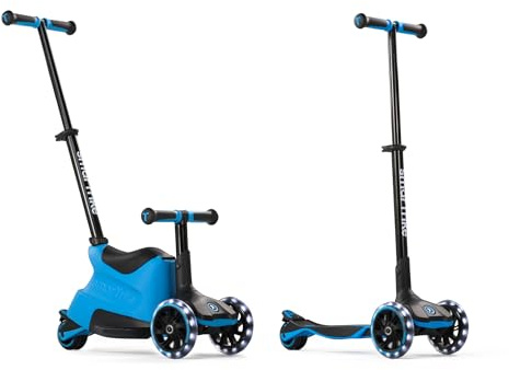 smarTrike Xtend Trottinette Pliable pour Tout-Petits de 1 à 12 Ans avec Roues à Del XL, Bleu