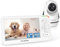 Firskids Baby Monitor, 5” Video Baby Monitor with Camera and Audio, 32-Hour Battery, Non WiFi, 2 Way Talk, Temp Sensor, Auto Night Vision, Pan Tilt Zoom Camera, Suitable for Monitor Baby and Elderly