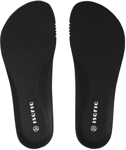 ISQFIQ Semelles intérieures larges pour sabots de jardin respirantes et anti-odeurs - Confortable pour chaussures crocodile - Semelle intérieure de rechange fine pour homme et femme - Noir - Taille 42