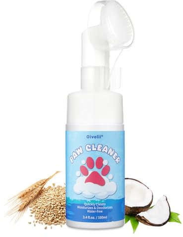 Oivolii Pfotenreiniger - Sanfter Schaum für empfindliche Pfoten - Optimal für verschmutzte Pfoten - Hundezubehör für große & kleine Pfoten - Pfotenreiniger für Hunde 100ml