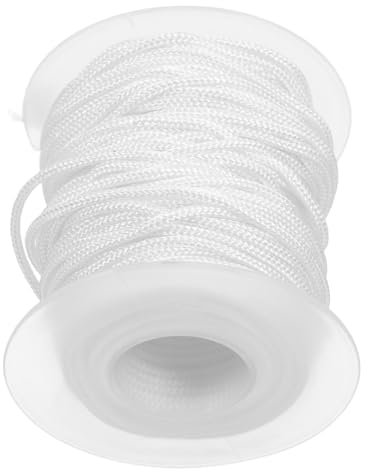 HOLIDYOYO 1rolle Blind Pull Cord Fenster Jalousien Zugband Weißes Polyester Zugschnur Vielseitige Anwendung Für Gardinen Plissees Und Raffrollos Einfach Zu Kürzen Installieren